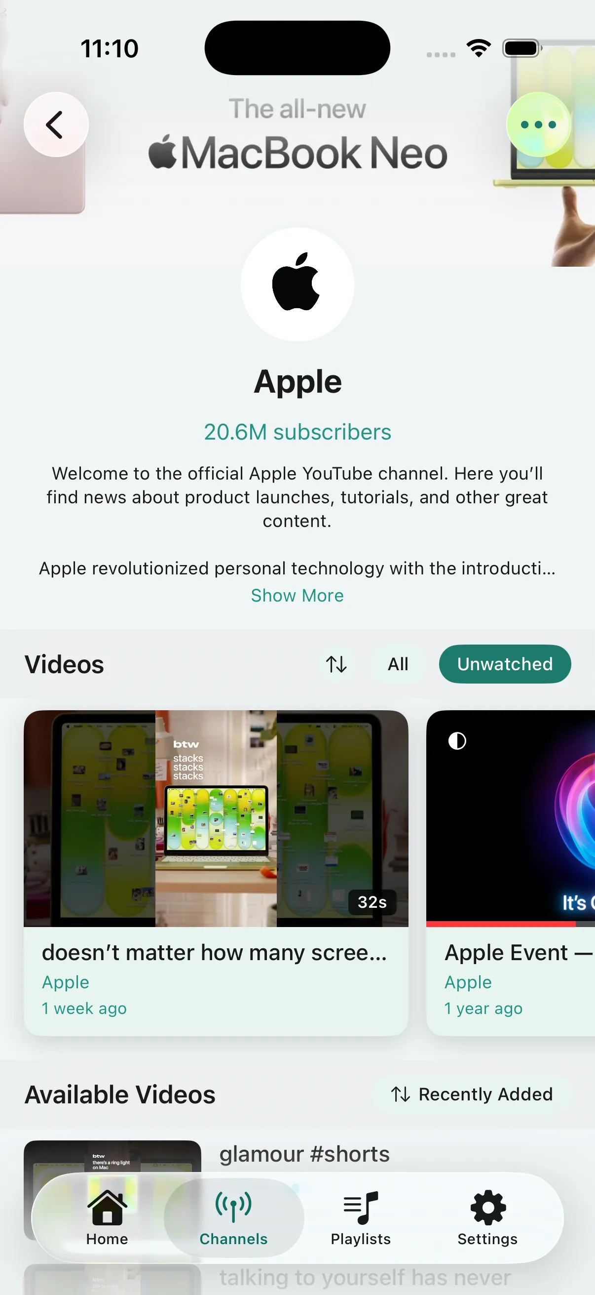 iArchivist channel detail