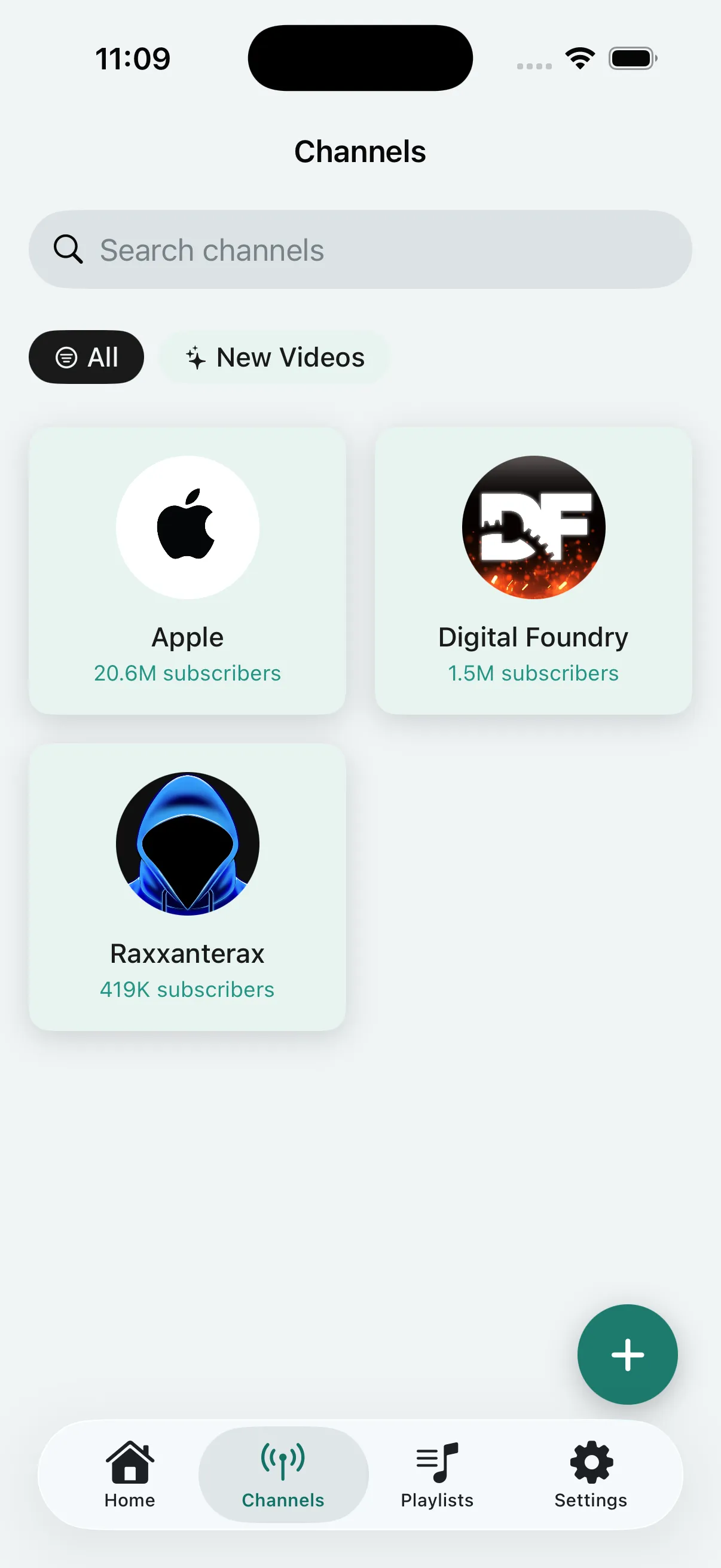 iArchivist channels view