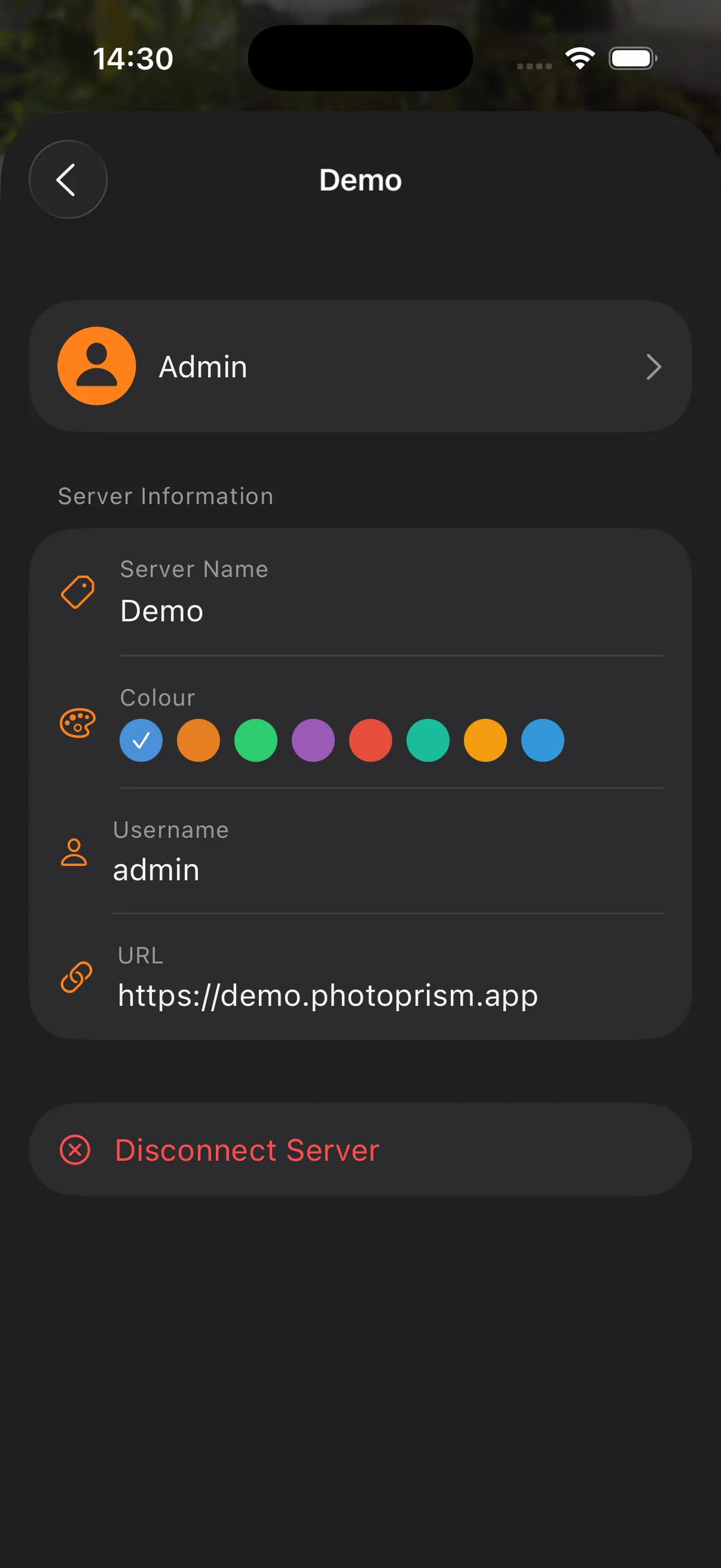 Photoflare – server settings and connection details