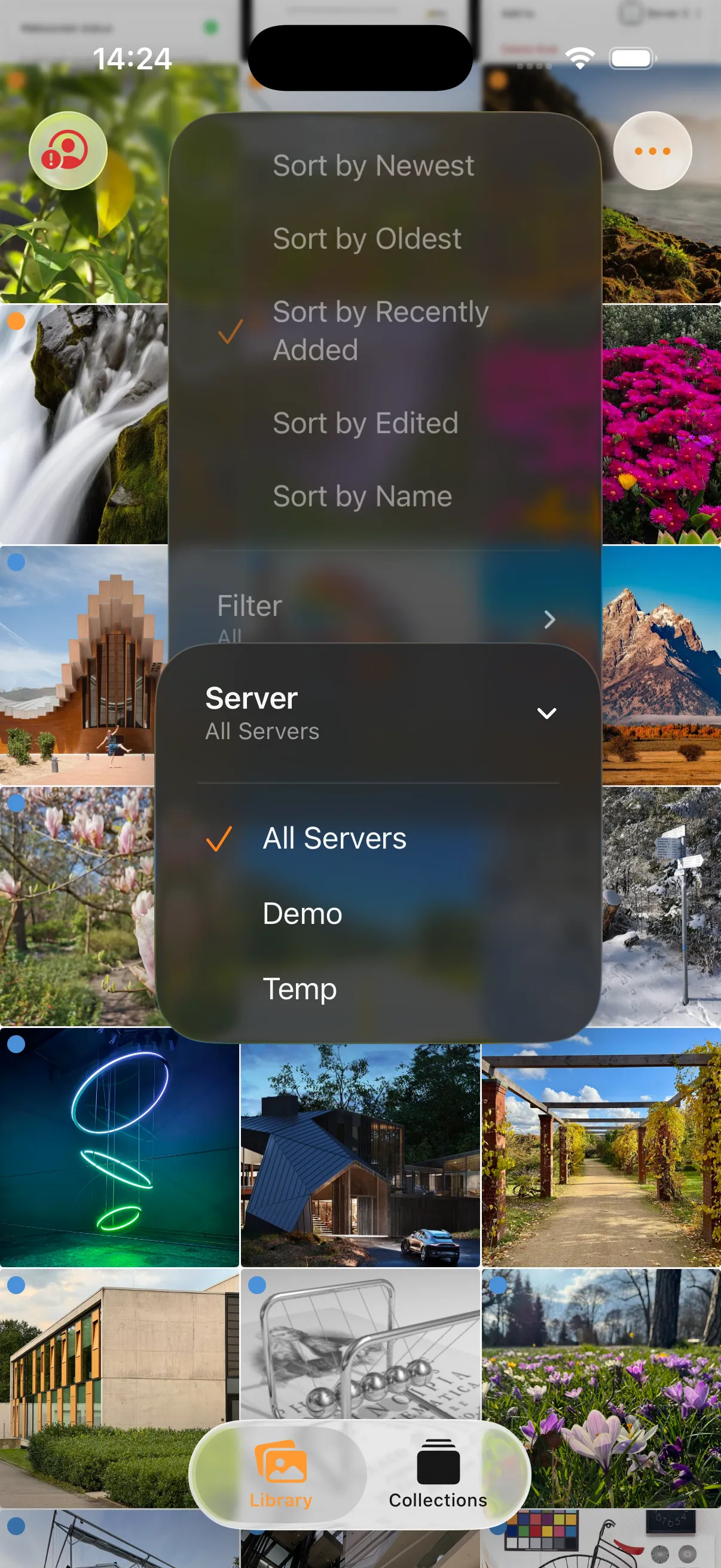 Photoflare – filter library by server