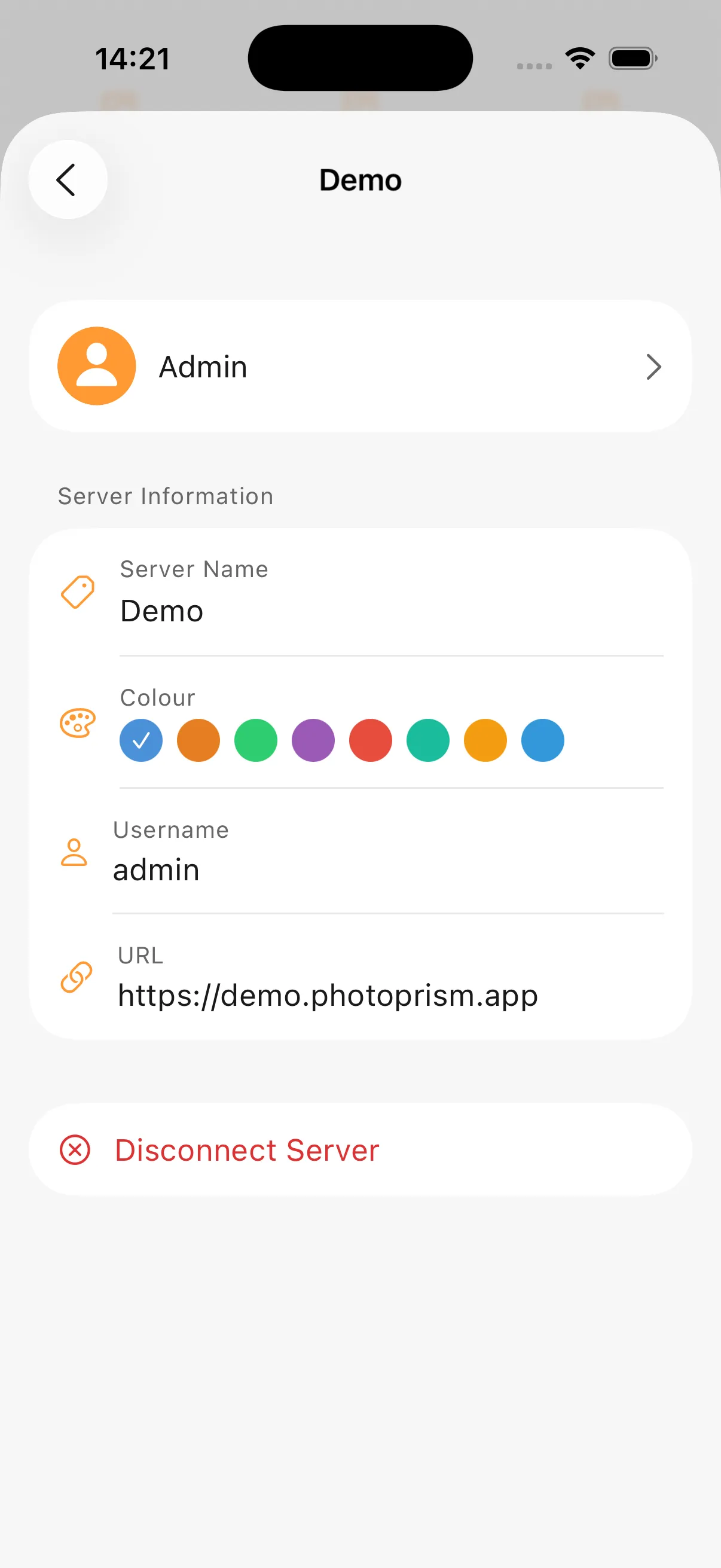 Prismic – server settings and connection details